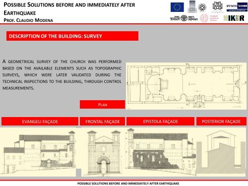 possible solutions before and immediately after earthquake ...