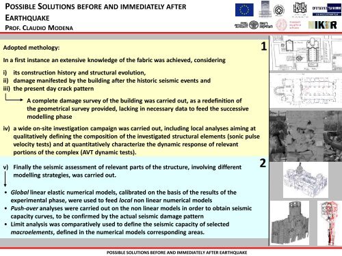 possible solutions before and immediately after earthquake ...