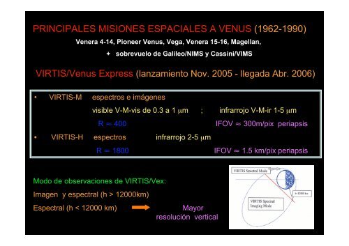 Estudio de la alta atmÃ³sfera de Venus con el instrumento VIRTIS ...