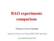 BAO experiments comparison