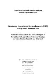 Workshop Germany Praktische FÃ¤lle aus Sicht des ... - era-comm.eu