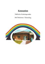 Kindergartenkonzeption - Bad BrÃ¼ckenau