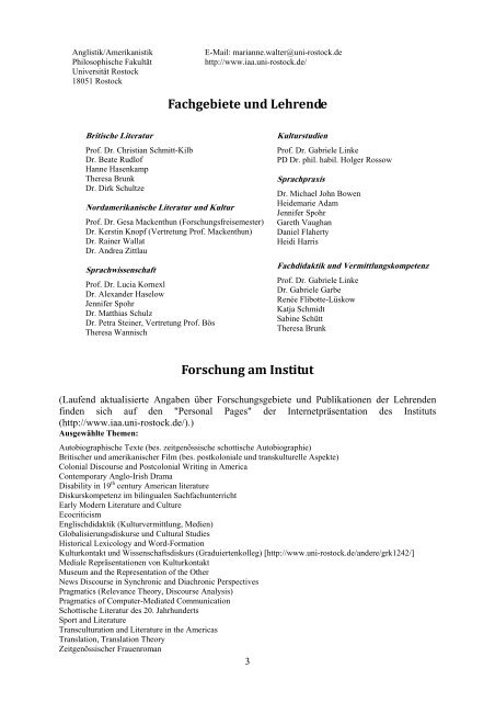 Wintersemester 2011/12 - Institut fÃ¼r Anglistik/Amerikanistik ...