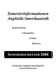 Sommersemester 2008 - Institut fÃ¼r Anglistik/Amerikanistik ...