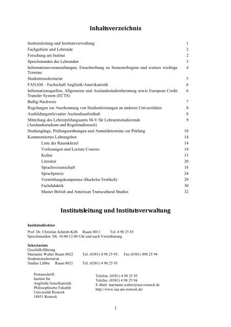 Wintersemester 2012/13 - Institut fÃ¼r Anglistik/Amerikanistik ...