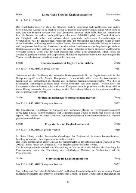Wintersemester 2012/13 - Institut fÃ¼r Anglistik/Amerikanistik ...