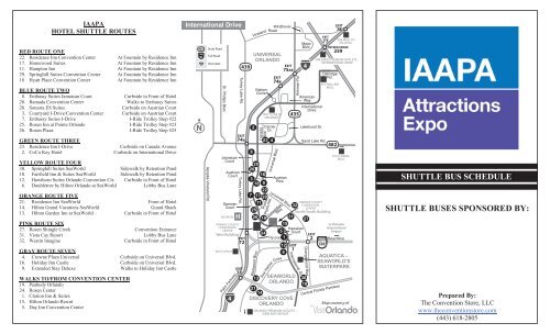 SHUTTLE BUS SCHEDULE - IAAPA