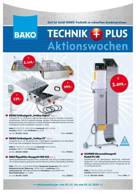 Aktionswochen Technik Plus - BÄKO Gruppe Nord