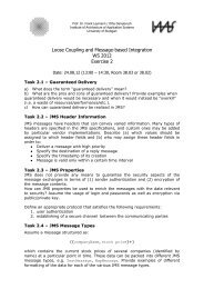 Loose Coupling and Message-based Integration WS 2012 ... - IAAS