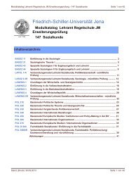 Modulbeschreibungen - Friedolin - Friedrich-Schiller-UniversitÃ¤t Jena