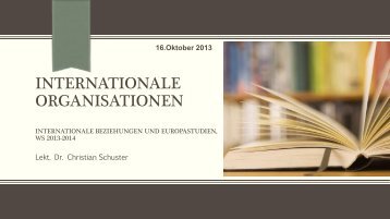 INTERNATIONALE ORGANISATIONEN