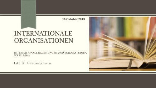 INTERNATIONALE ORGANISATIONEN