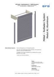 Möbelrollladen Aluminium System Modul A - BFB GmbH