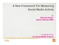 A New Framework For Measuring Social Media Activity - IAB UK