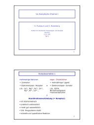 Vo Analytische Chemie I Komplexometrie 1