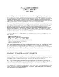 IVAN ALLEN COLLEGE ANNUAL REPORT 2002-2003