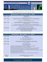 U.S - India Aviation Summit Agenda here - Indo-American Chamber ...