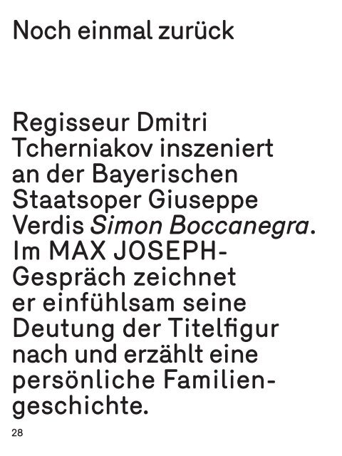 Interview mit Dmitri Tcherniakov - Bayerische Staatsoper