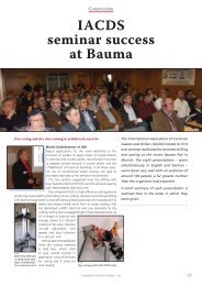IACDS seminar success at Bauma - International Association of ...