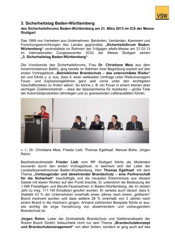 Bericht_3._SiTag_2013.pdf - Verband fÃ¼r Sicherheit in der Wirtschaft