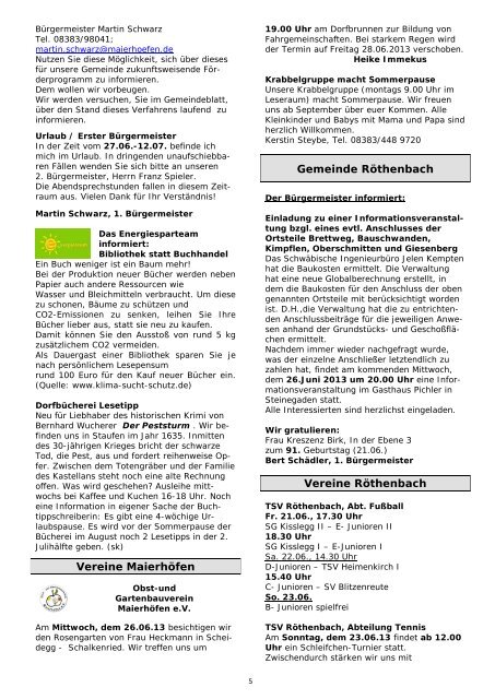 Mitteilungsblatt vom 20.06.2013.pdf - bei der ...