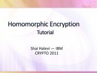 Homomorphic Encryption Tutorial - CSAIL People
