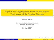 Elliptic Curve Cryptography: Invention and Impact - International ...