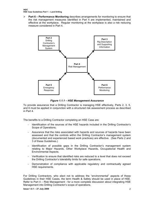 IADC HSE Case Guidelines for Land Drilling Units - Issue 1.0.1