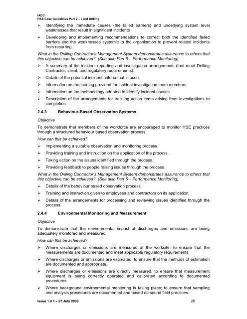 IADC HSE Case Guidelines for Land Drilling Units - Issue 1.0.1