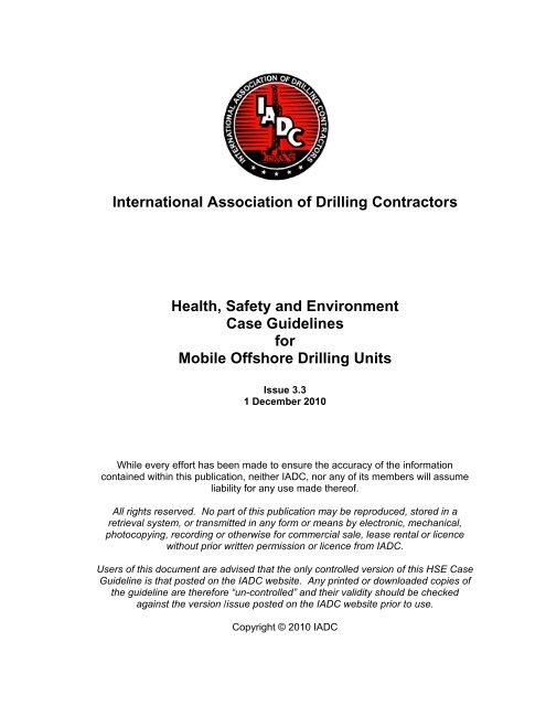 Download Offshore HSE Case Guidelines - IADC