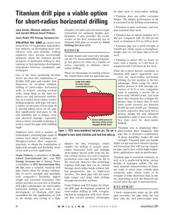 Titanium drill pipe a viable option for short-radius horizontal drilling