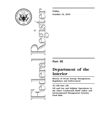 Department of the Interior - Lloyd's Register Energy