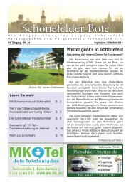 SchÃ¶nefelder Bote - BÃ¼rgerverein SchÃ¶nefeld eV