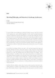 Revisiting Philosophy and Education in Landscape Architecture - IADE