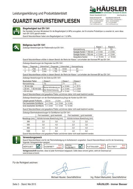 Quarzit Natursteinfliesen - HÃ¤usler