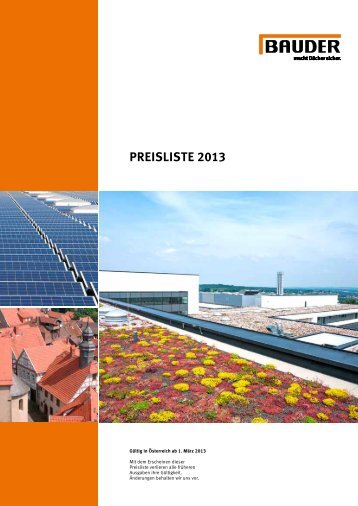 Bauder Preisliste 2013 (0313/AT)