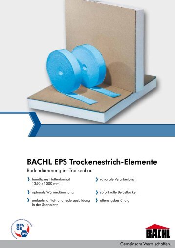 BACHL EPS Trockenestrich-Elemente