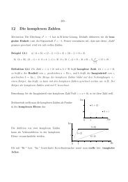 12 Die komplexen Zahlen