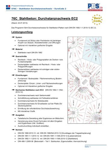 76C Stahlbeton: Durchstanznachweis EC2