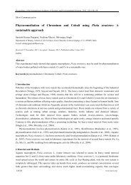 Phytoremediation of Chromium and Cobalt using Pistia stratiotes: A ...