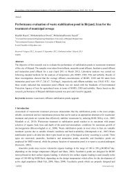 Performance evaluation of waste stabilization pond in Birjand, Iran ...