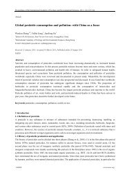 Global pesticide consumption and pollution: with China as a focus