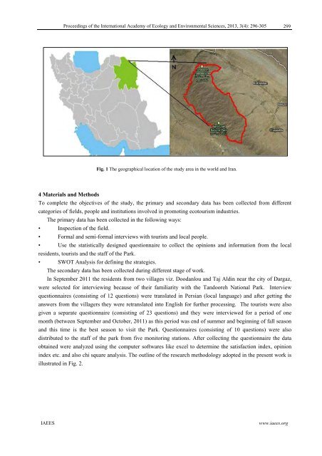 SWOT analysis of Tandooreh National Park (NE Iran) for sustainable ...