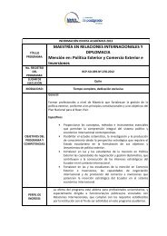 MAESTRÃA EN RELACIONES INTERNACIONALES Y ... - El IAEN y