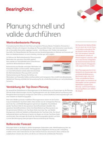 Werttreiberbasierte Planung - BearingPoint