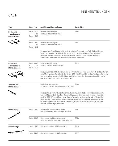 CABIN PLANUNGSRASTER - Edilportale