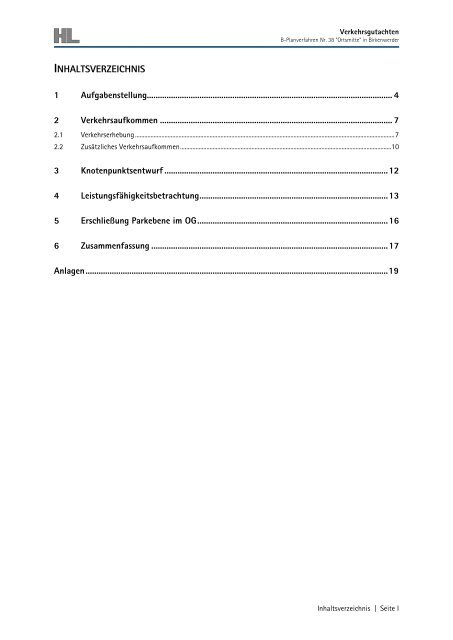 Verkehrsgutachten - Birkenwerder