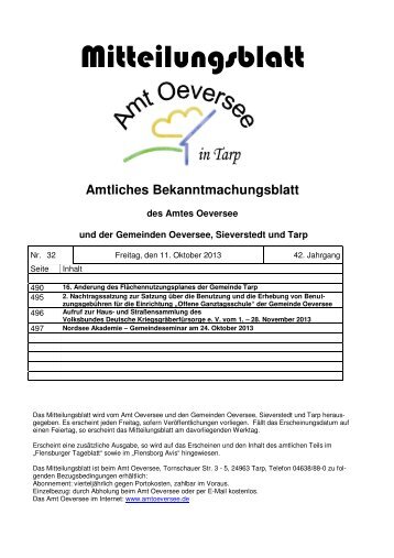 [PDF] Dokument ansehen - Amt Oeversee