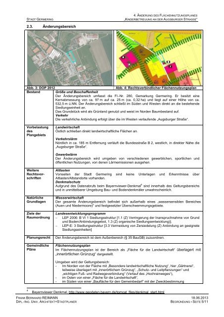 4. Ã„nderungFNP ErlÃ¤uterung 18.06.2013 - Stadt Germering