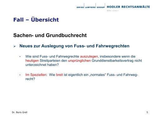 Die jÃ¼ngste Rechtsprechung des Bundesgerichts zum Immobilienrecht